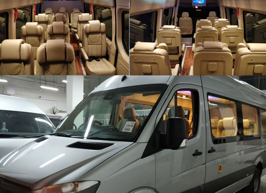 11+1 seater mercedes sprinter imported van hire in delhi