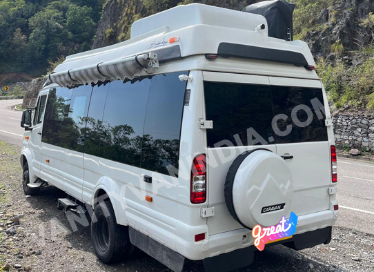 8 seater luxury caravan with toilet hire in delhi