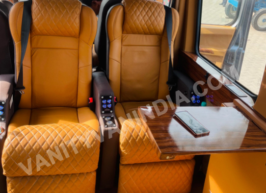 premiumm force urbania van with 1x1 modified massager recliner seats hire delhi